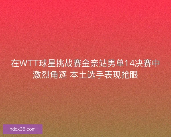 在WTT球星挑战赛金奈站男单14决赛中激烈角逐 本土选手表现抢眼